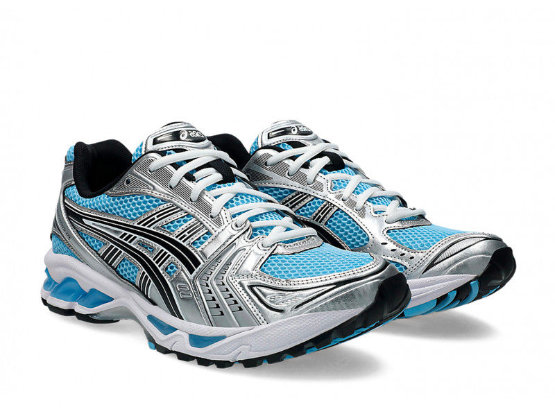 Asics Gel Kayano 14 Arctic Sky - vue de face coloris métallique